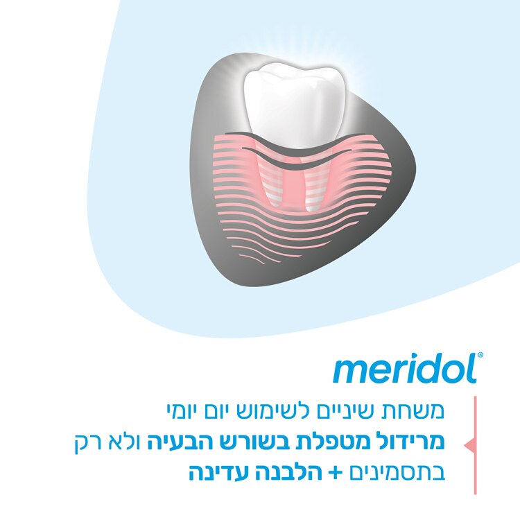 משחת שיניים להגנה על החניכיים והלבנה עדינה