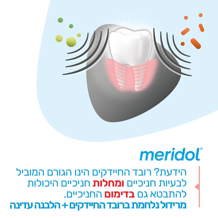 משחת שיניים להגנה על החניכיים והלבנה עדינה